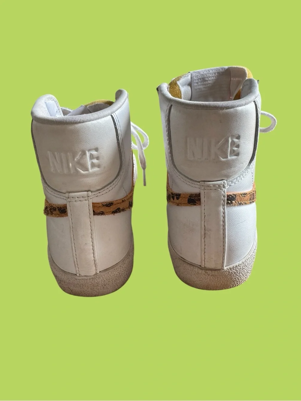 Nike Blazers Sneakers with Leopard Swoosh